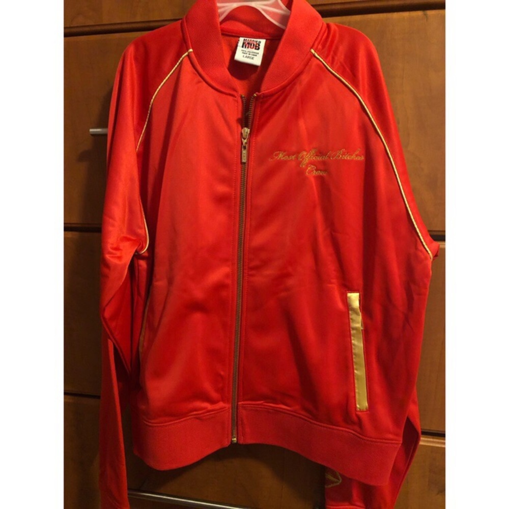 married to the mob silk zip up jacket